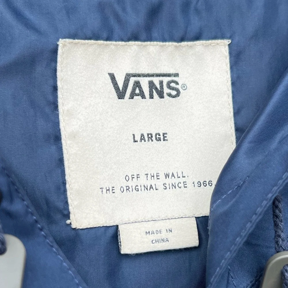 Vans Two-Tone Blue Poly Windbreaker Men’s Size Large - Picture 4 of 5